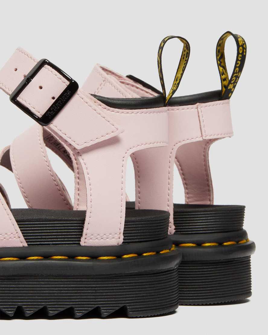 Sandalias de Plataforma Dr Martens Blaire Hydro Leather Strap Mujer Rosas  España |  59347-SGJO