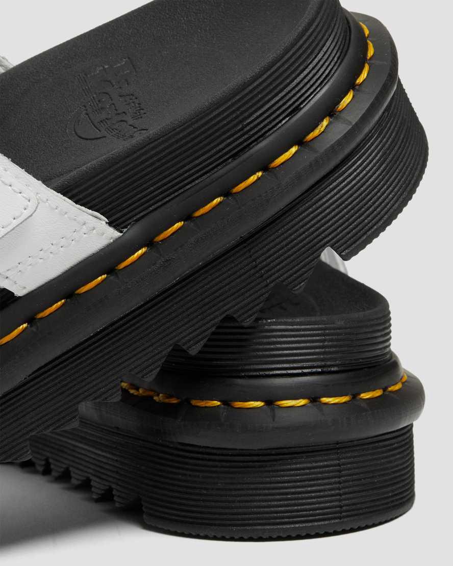 Sandalias de Plataforma Dr Martens Blaire Leather Slide Mujer Blancas  España |  98170-KNXH