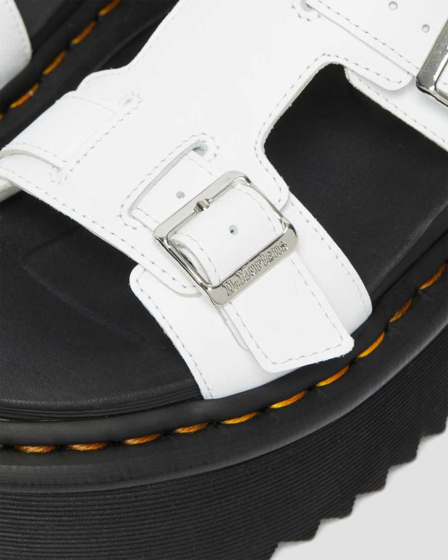 Sandalias de Plataforma Dr Martens Giavanna Leather Gladiator Mujer Blancas  España |  71936-TXHZ