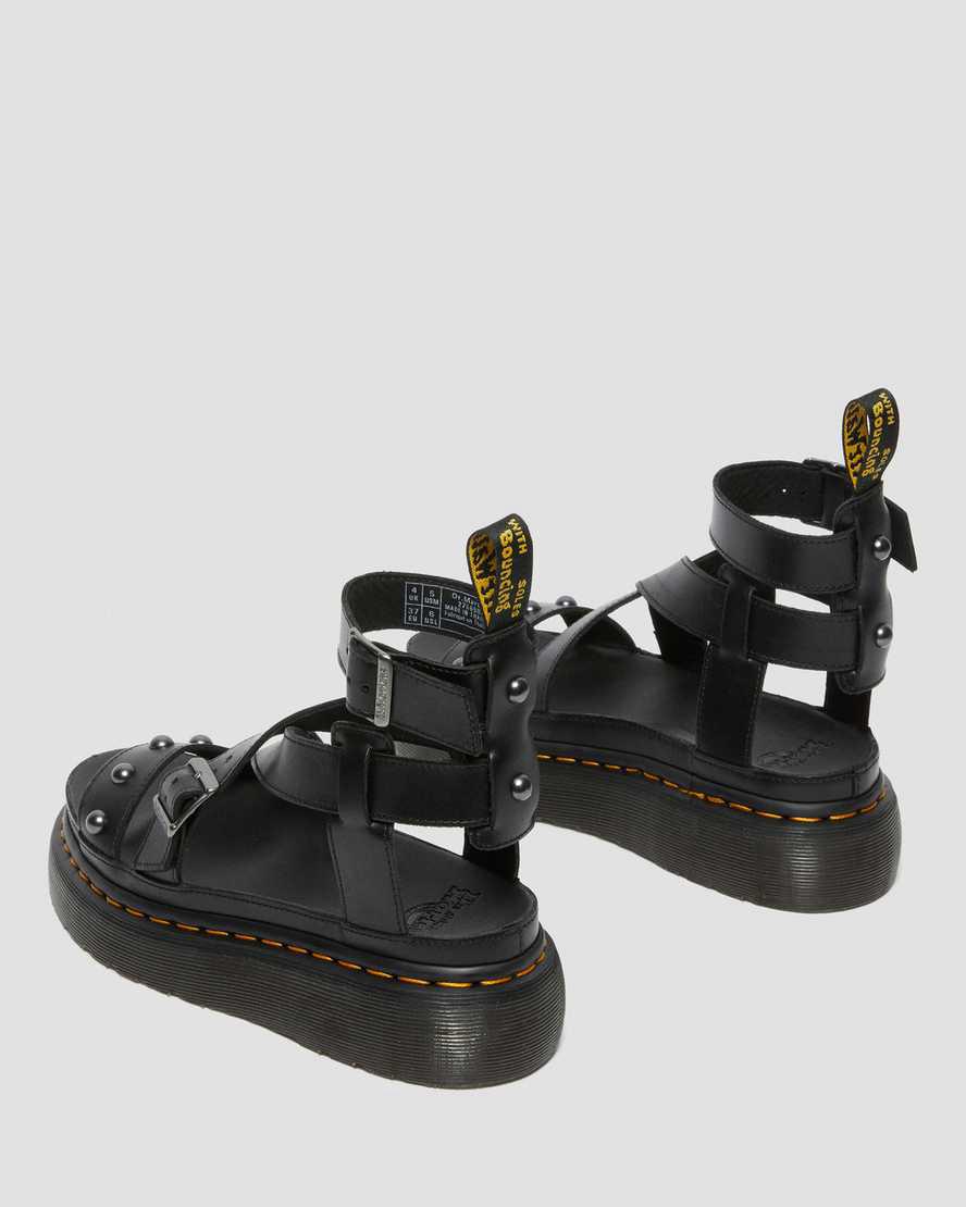 Sandalias de Plataforma Dr Martens Imojeen Brando Leather Stud Mujer Negras  España |  93872-YMWR