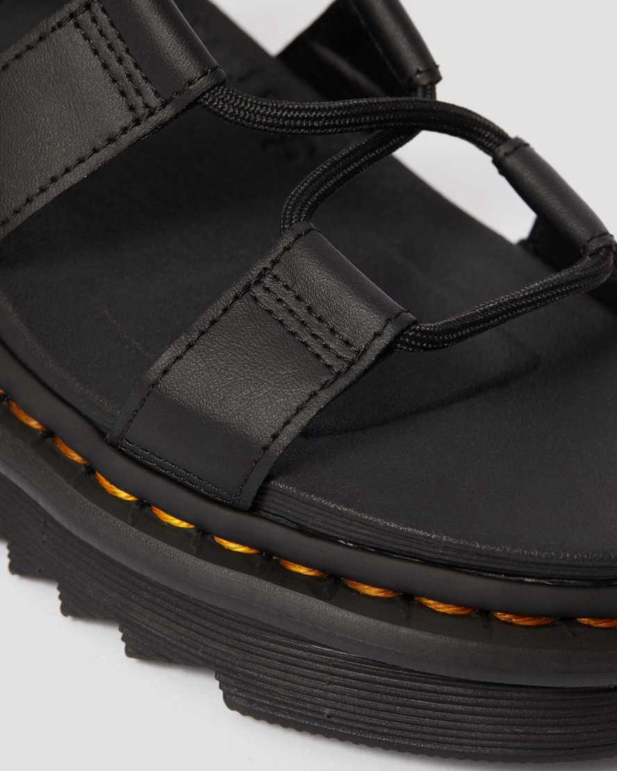 Sandalias de Plataforma Dr Martens Nartilla Leather Gladiator Mujer Negras  España |  53720-WKPF