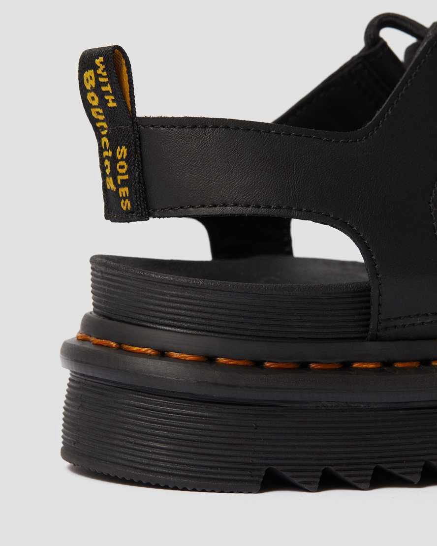 Sandalias de Plataforma Dr Martens Nartilla Leather Gladiator Mujer Negras  España |  53720-WKPF