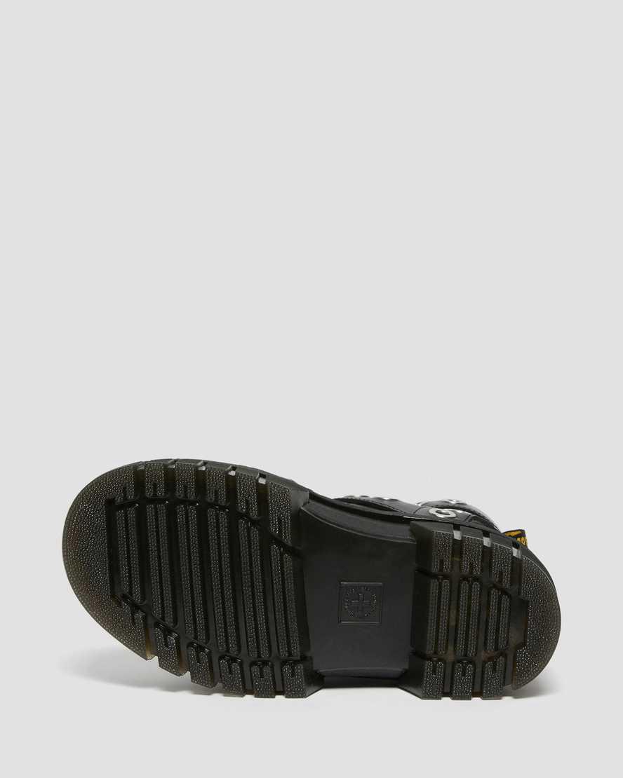 Sandalias de Plataforma Dr Martens Ricki Hardware Nappa Lux Leather Mujer Negras  España |  27391-GLBJ