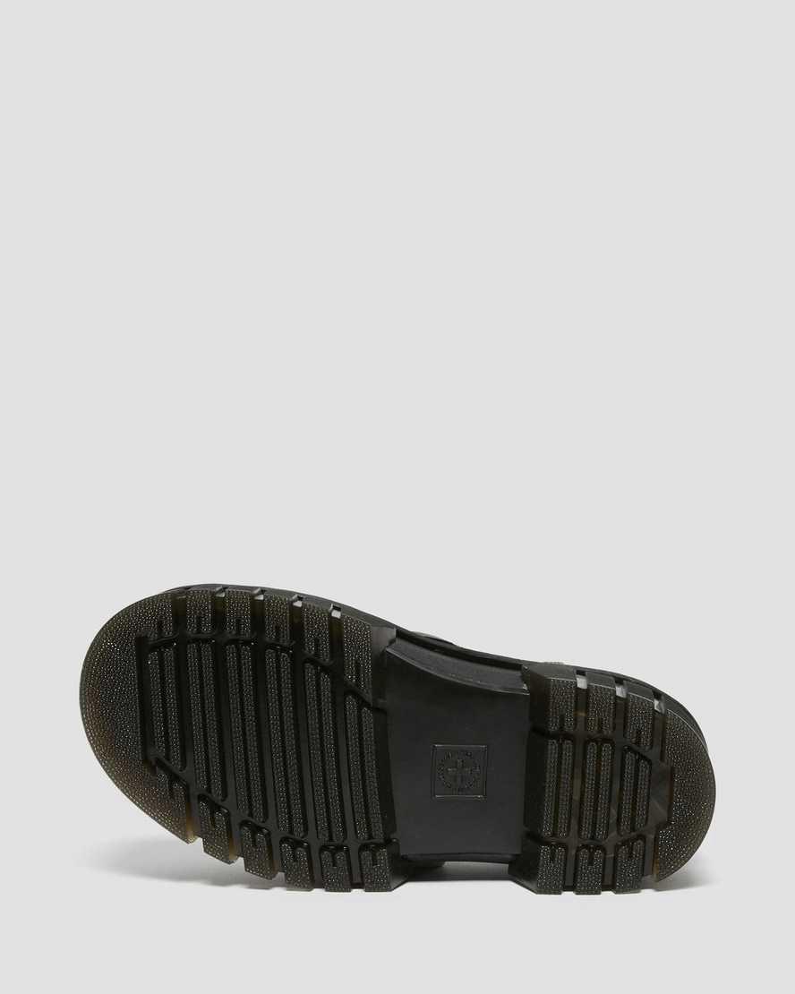Sandalias de Plataforma Dr Martens Ricki Nappa Lux Leather 3-Strap Mujer Negras  España |  85364-GXYC