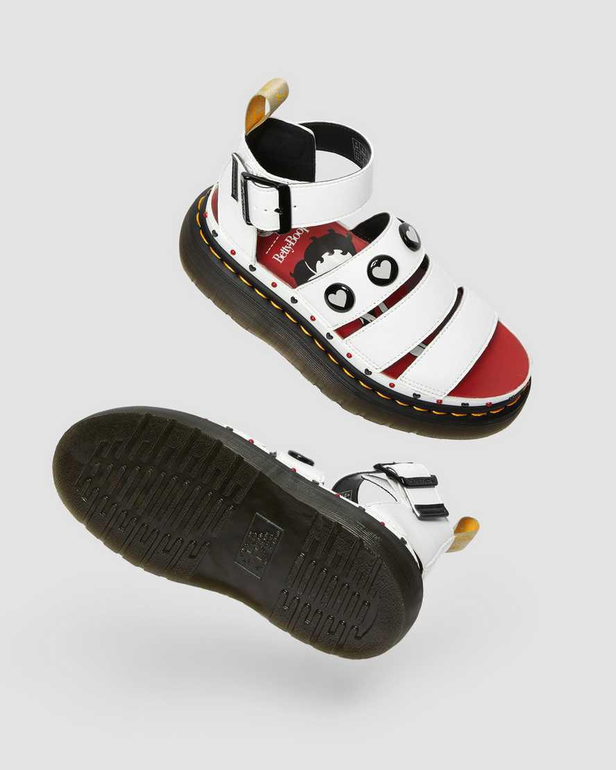 Sandalias de Plataforma Dr Martens Vegan Clarissa II Betty Boop Mujer Blancas  España |  58412-DIWN