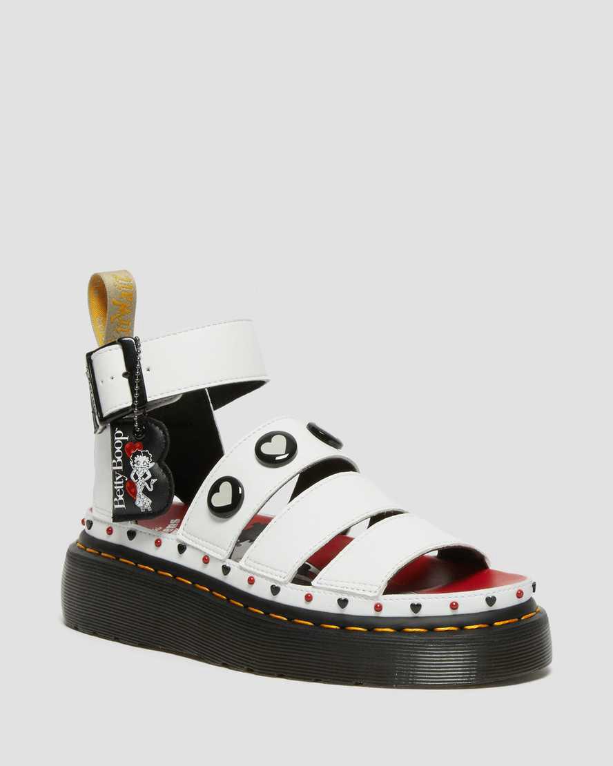 Sandalias de Plataforma Dr Martens Vegan Clarissa II Betty Boop Mujer Blancas  España |  58412-DIWN