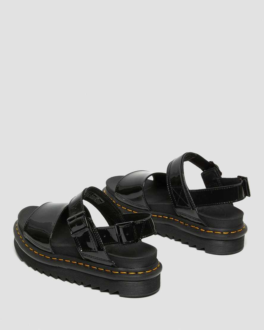 Sandalias de Plataforma Dr Martens Voss Patent Leather Strap Mujer Negras  España |  08497-HRTQ