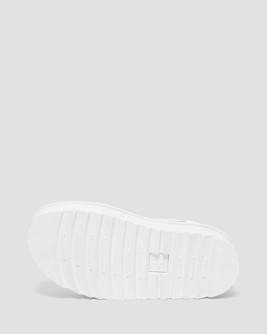 Sandalias de Plataforma Dr Martens Voss Mono Leather Strap Mujer Blancas  España |  19054-AZUG