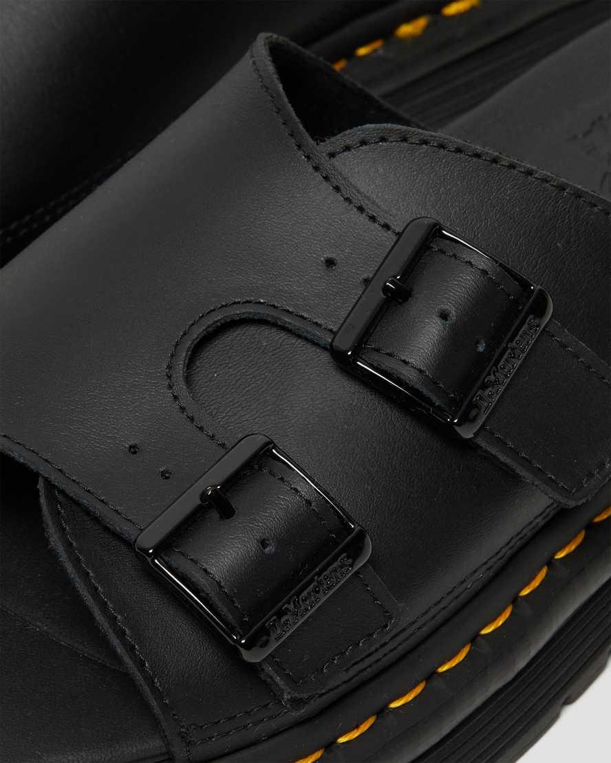 Chanclas Dr Martens Dax Leather Hombre Negras  España |  58461-ELQO