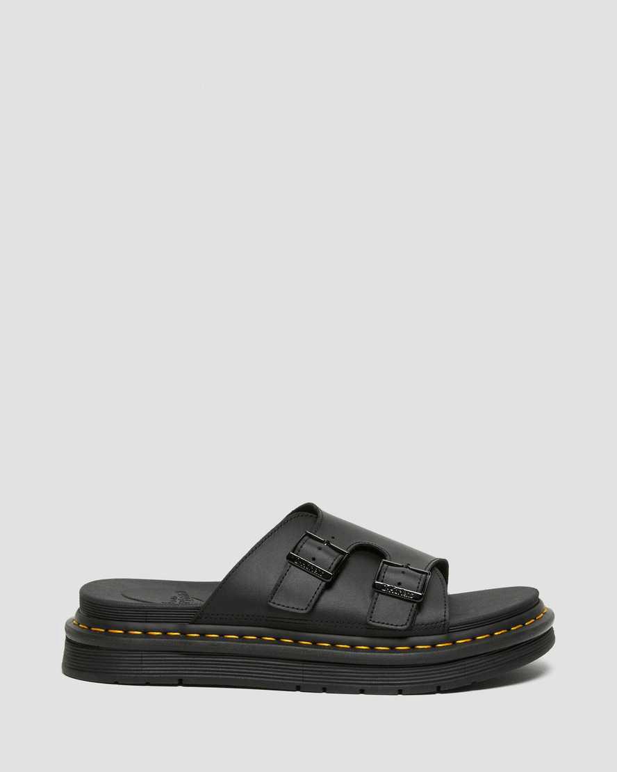 Chanclas Dr Martens Dax Leather Hombre Negras  España |  58461-ELQO
