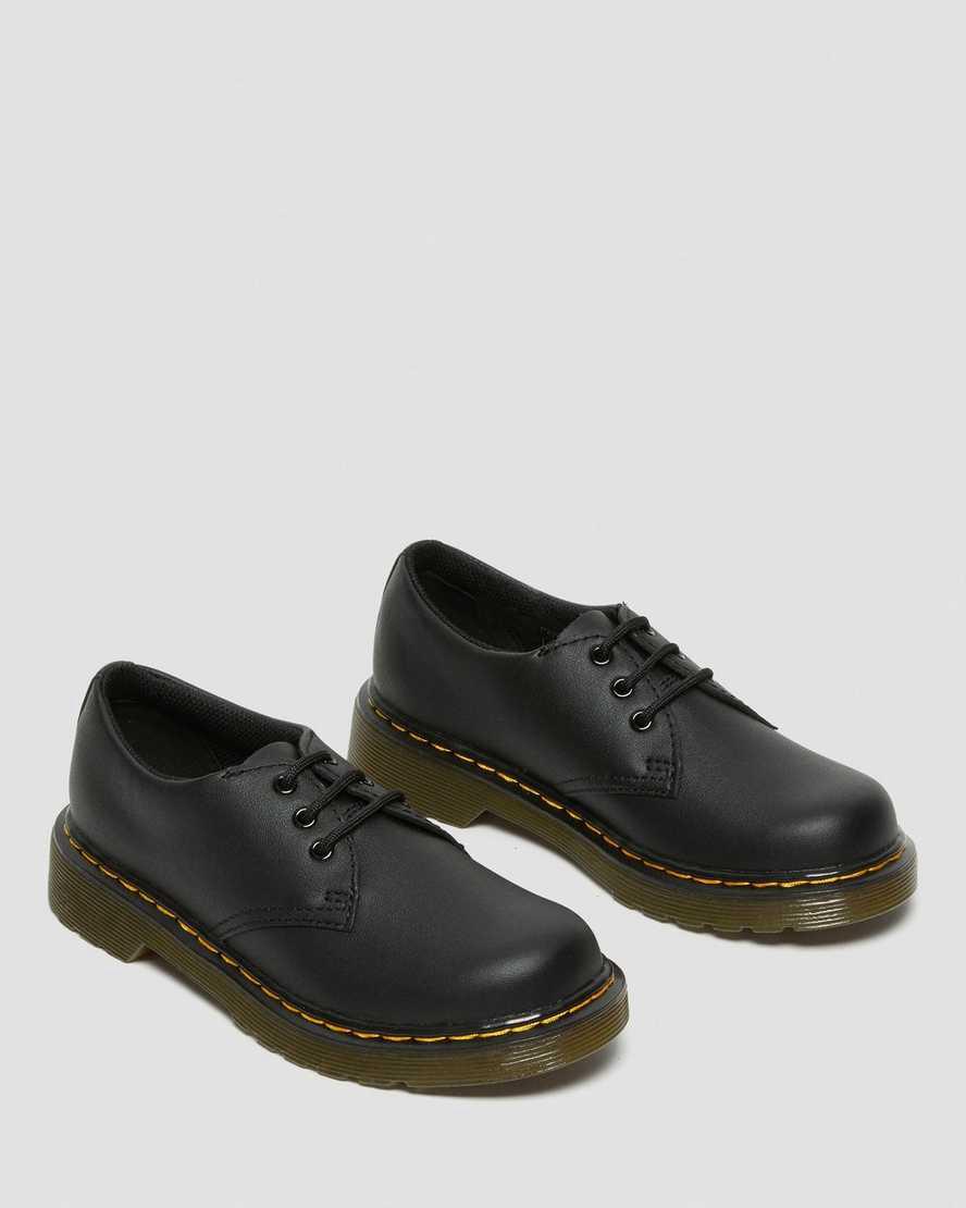Zapatos Dr Martens Junior 1461 Softy T Leather Niños Negras  España |  21905-PCLJ