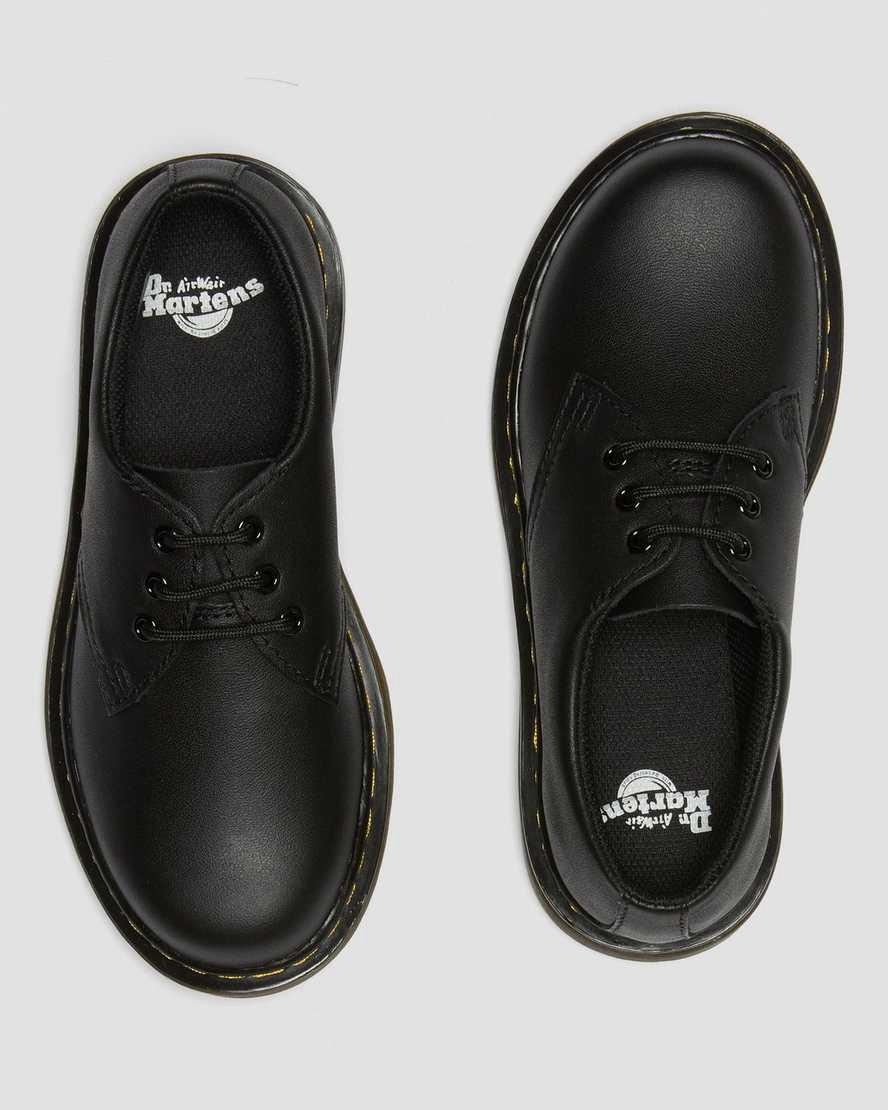 Zapatos Dr Martens Junior 1461 Softy T Leather Niños Negras  España |  21905-PCLJ