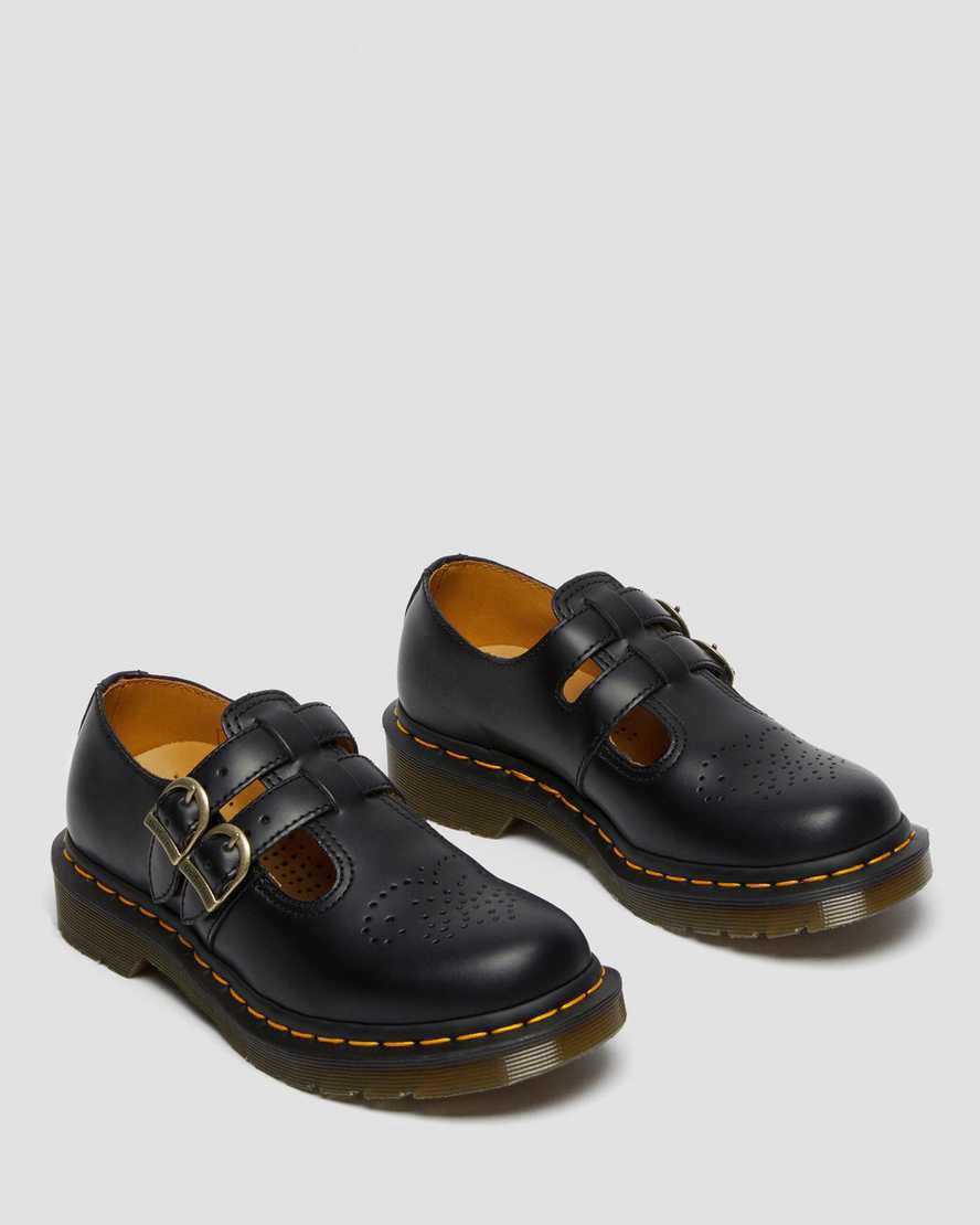 Zapatos Mary Jane Dr Martens 8065 Smooth Leather Mujer Negras  España |  42067-KARG
