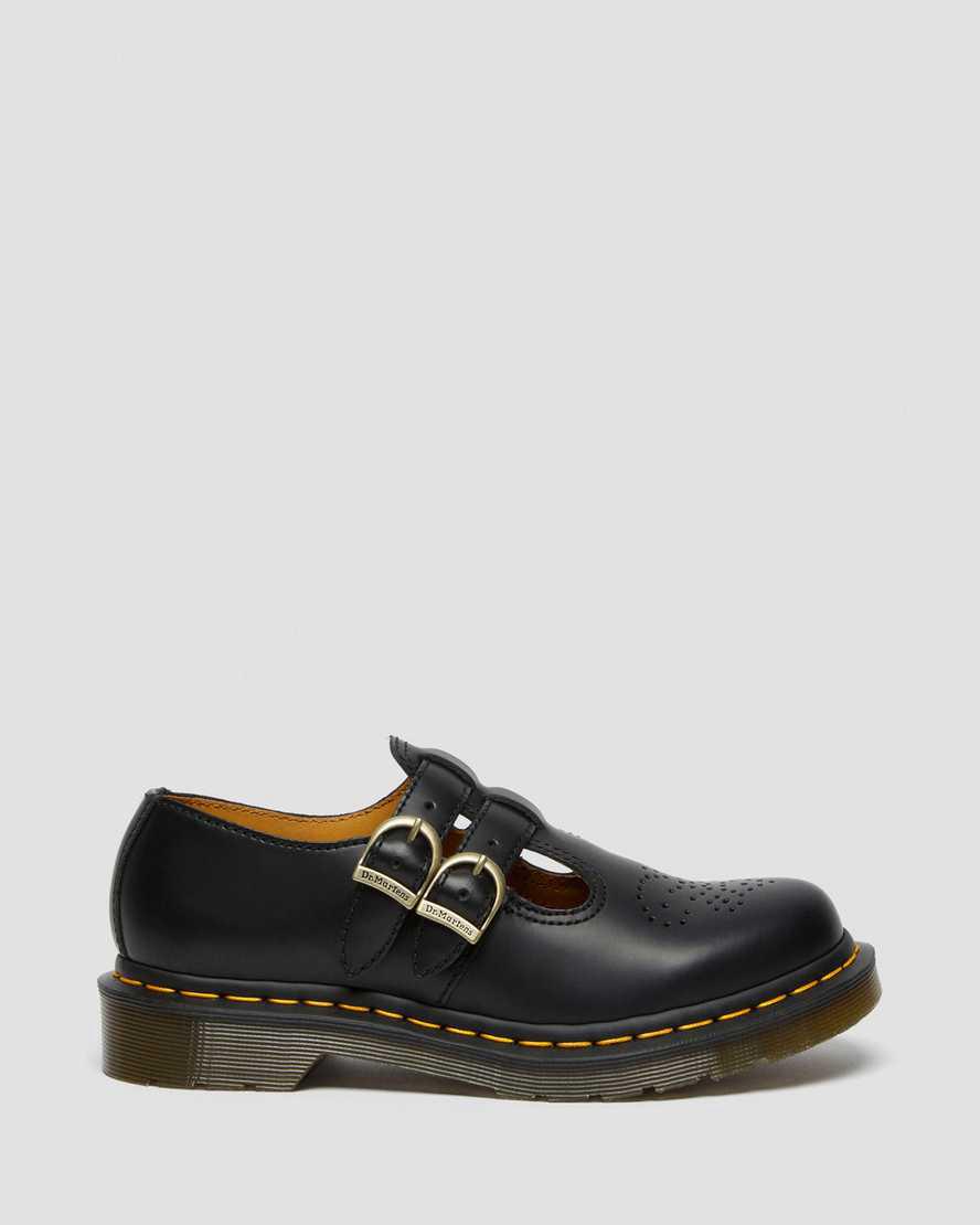 Zapatos Mary Jane Dr Martens 8065 Smooth Leather Mujer Negras  España |  42067-KARG