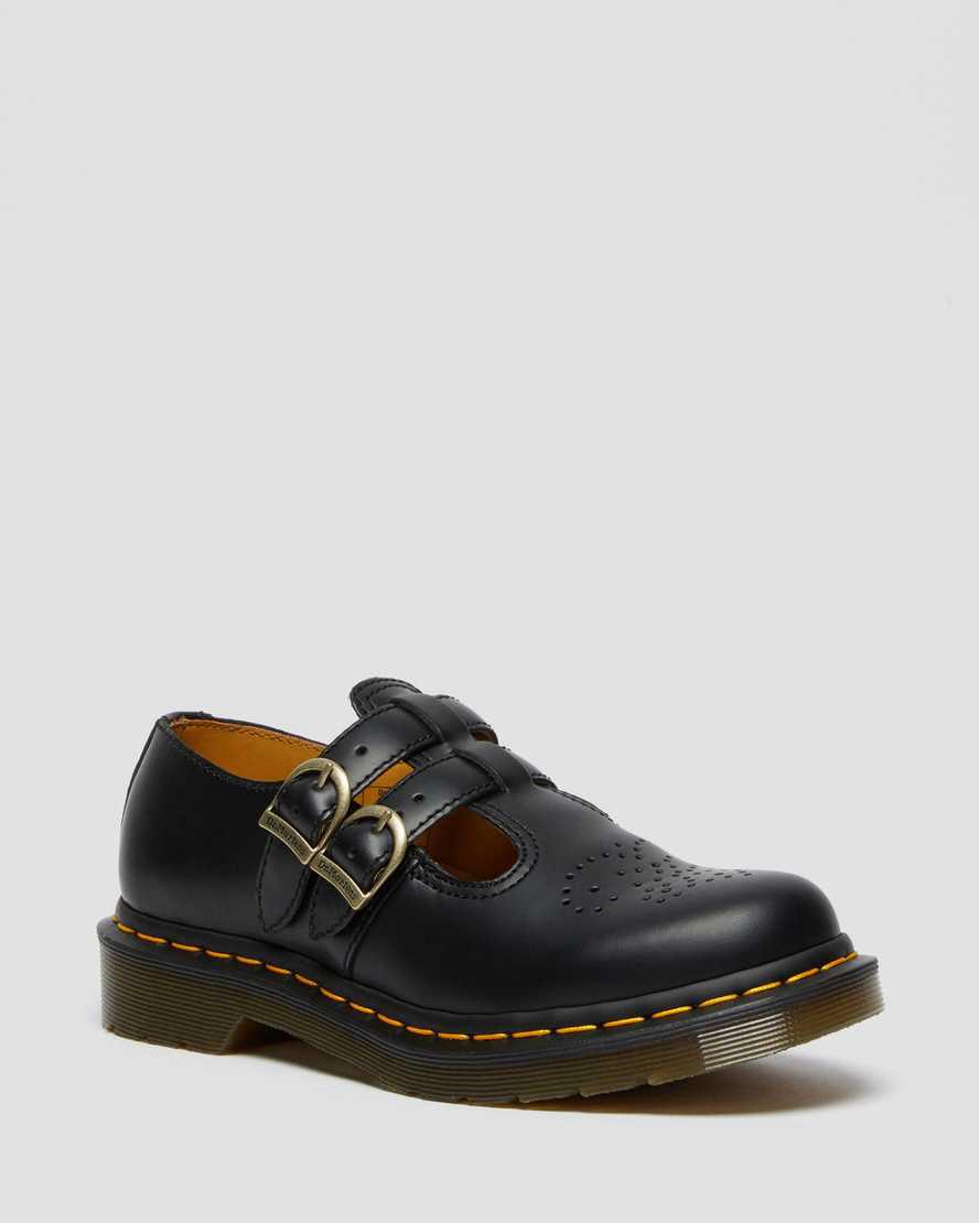 Zapatos Mary Jane Dr Martens 8065 Smooth Leather Mujer Negras  España |  42067-KARG