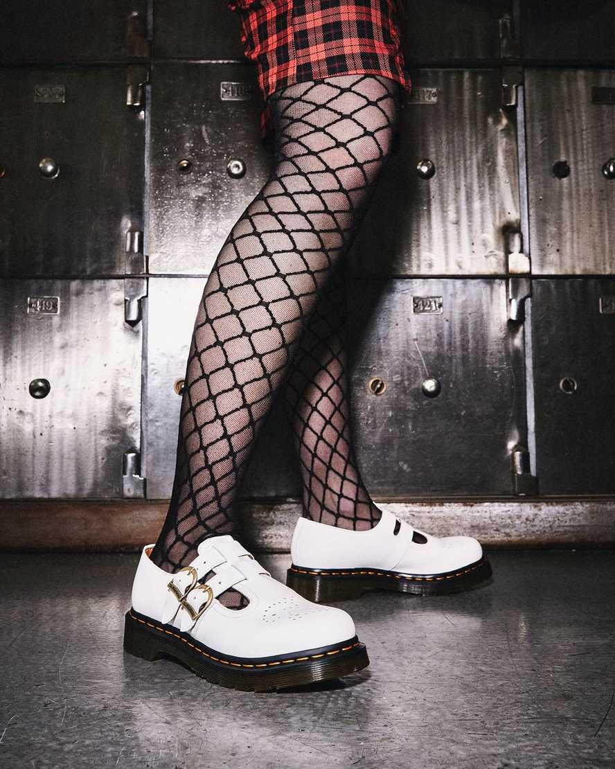 Zapatos Mary Jane Dr Martens 8065 Smooth Leather Mujer Blancas  España |  80729-NUBE