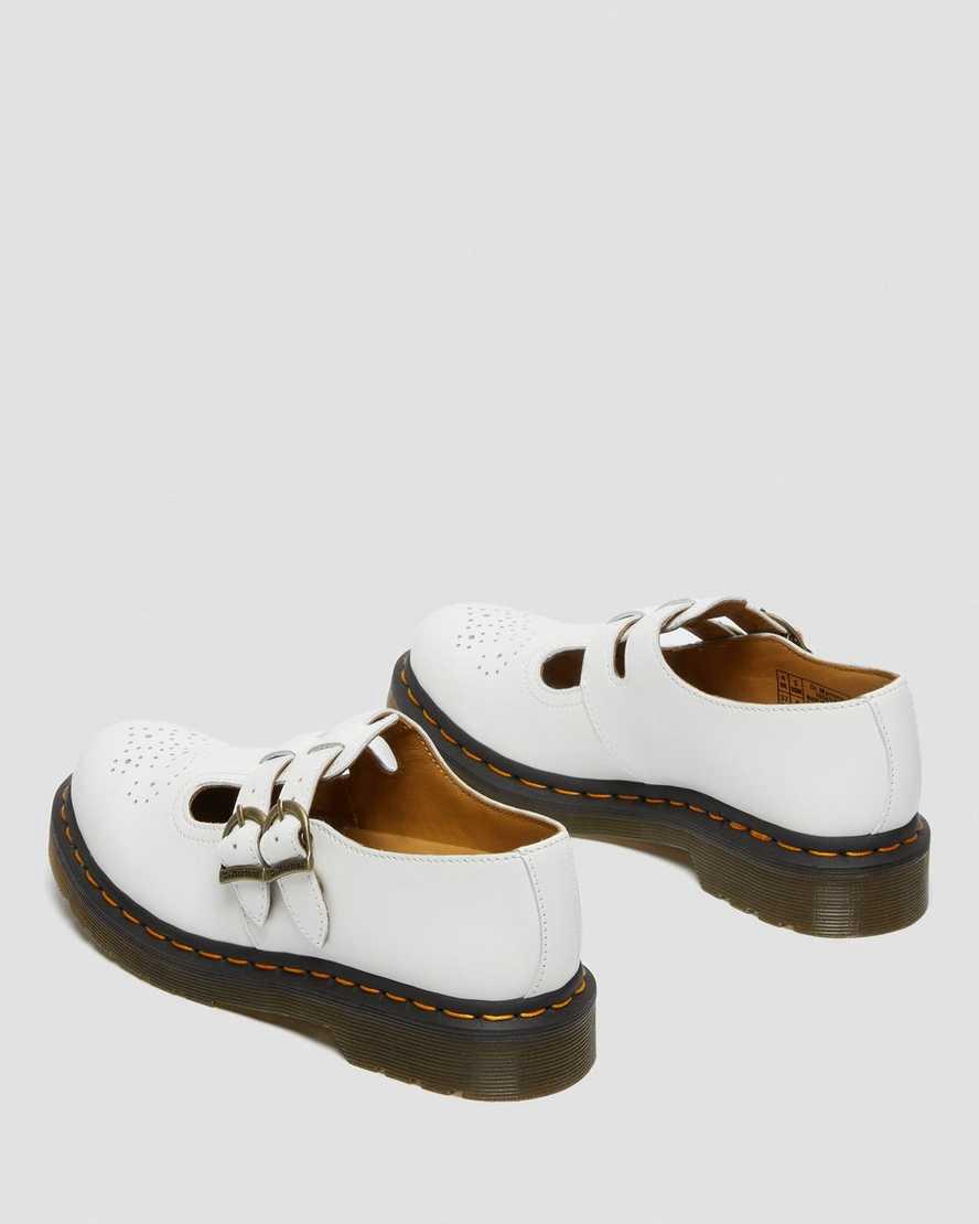 Zapatos Mary Jane Dr Martens 8065 Smooth Leather Mujer Blancas  España |  80729-NUBE