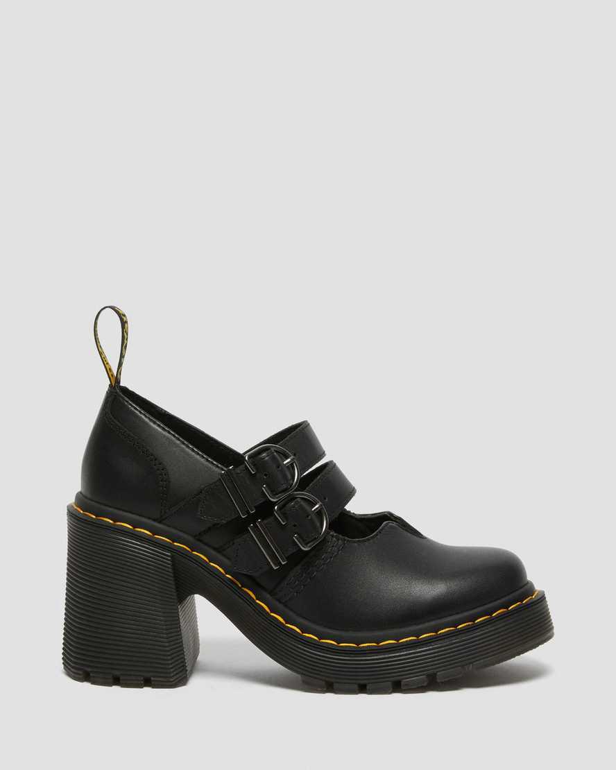 Zapatos Mary Jane Dr Martens Eviee Sendal Leather Heeled Mujer Negras  España |  24865-DEGK