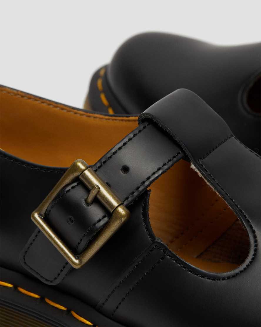 Zapatos Mary Jane Dr Martens Polley Smooth Leather Mujer Negras  España |  20786-HRKY