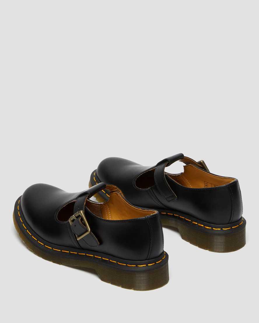 Zapatos Mary Jane Dr Martens Polley Smooth Leather Mujer Negras  España |  20786-HRKY