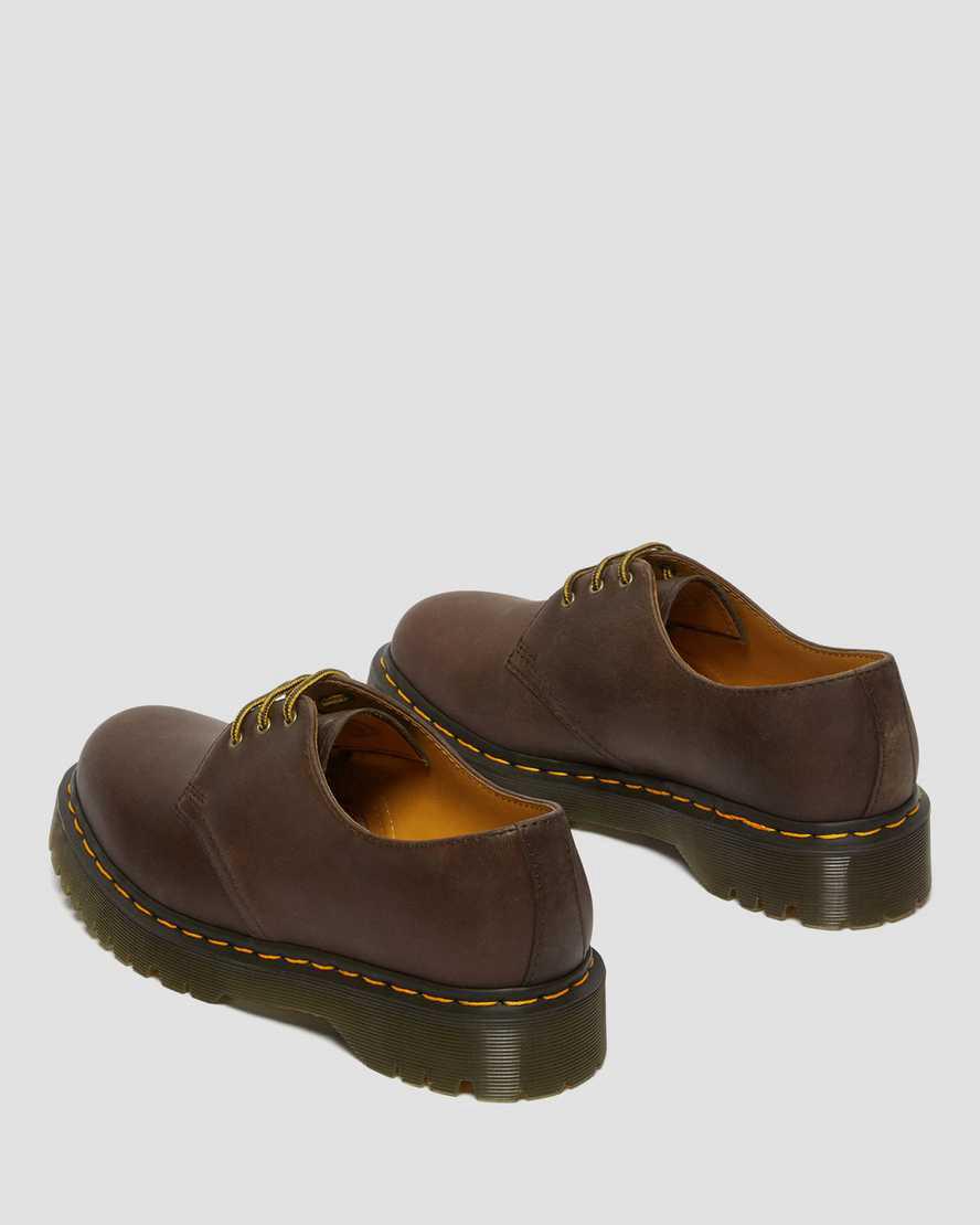 Zapatos Plataforma Dr Martens 1461 Bex Crazy Horse Leather Oxford Mujer Marrones Oscuro  España |  67438-IPVD