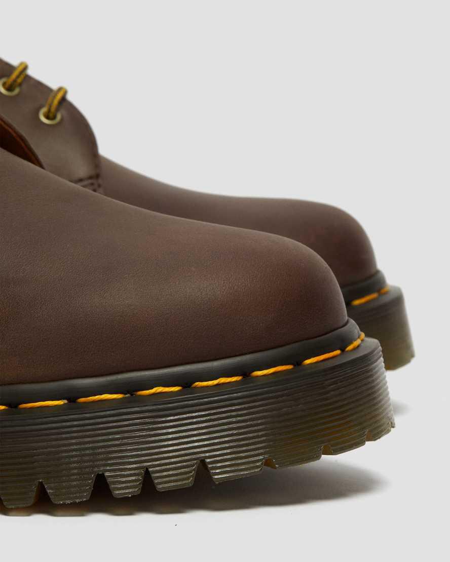 Zapatos Plataforma Dr Martens 1461 Bex Crazy Horse Leather Oxford Mujer Marrones Oscuro  España |  67438-IPVD