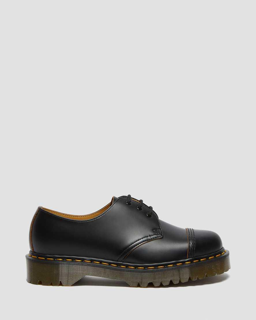 Zapatos Plataforma Dr Martens 1461 Bex Made in England Toe Cap Oxford Hombre Negras  España |  05198-GUQF