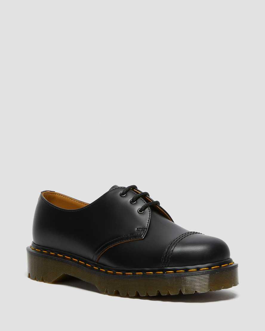 Zapatos Plataforma Dr Martens 1461 Bex Made in England Toe Cap Oxford Hombre Negras  España |  05198-GUQF