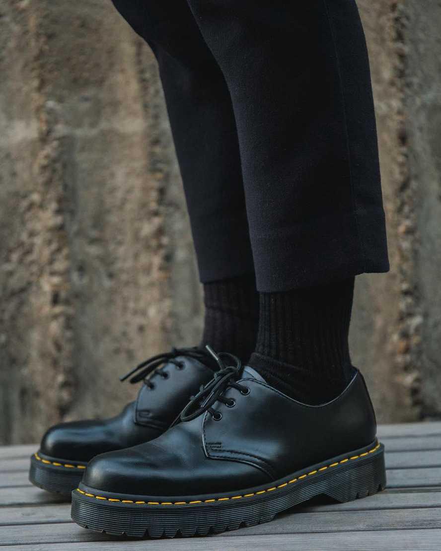 Zapatos Plataforma Dr Martens 1461 Bex Smooth Leather Oxford Hombre Negras  España |  18627-MXRY