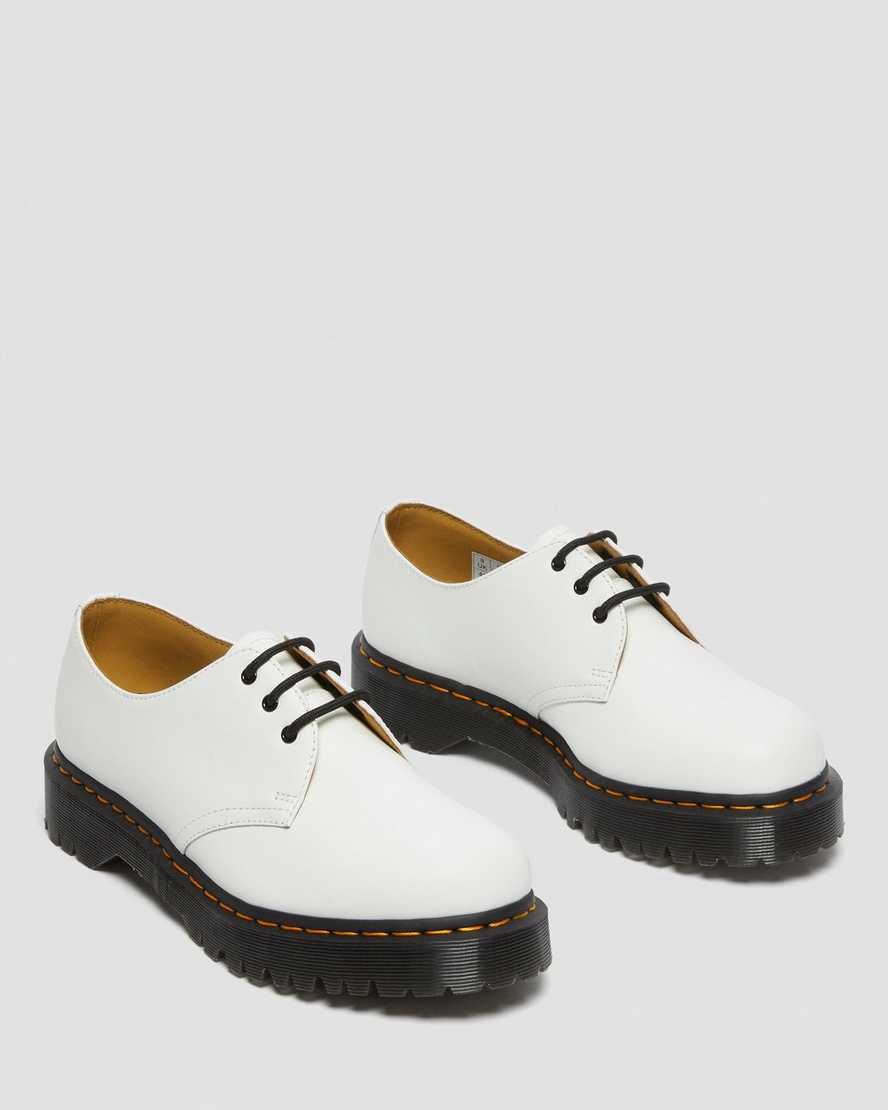 Zapatos Plataforma Dr Martens 1461 Bex Smooth Leather Oxford Hombre Blancas  España |  83109-EAMJ