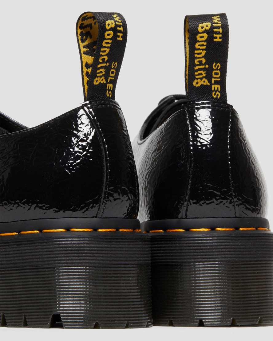 Zapatos Plataforma Dr Martens 1461 Distressed Patent Leather Mujer Negras  España |  63081-VAPJ