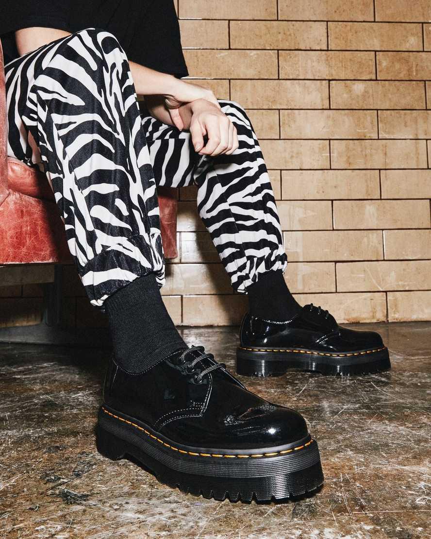 Zapatos Plataforma Dr Martens 1461 Patent Leather Oxford Hombre Negras  España |  58326-BMDG