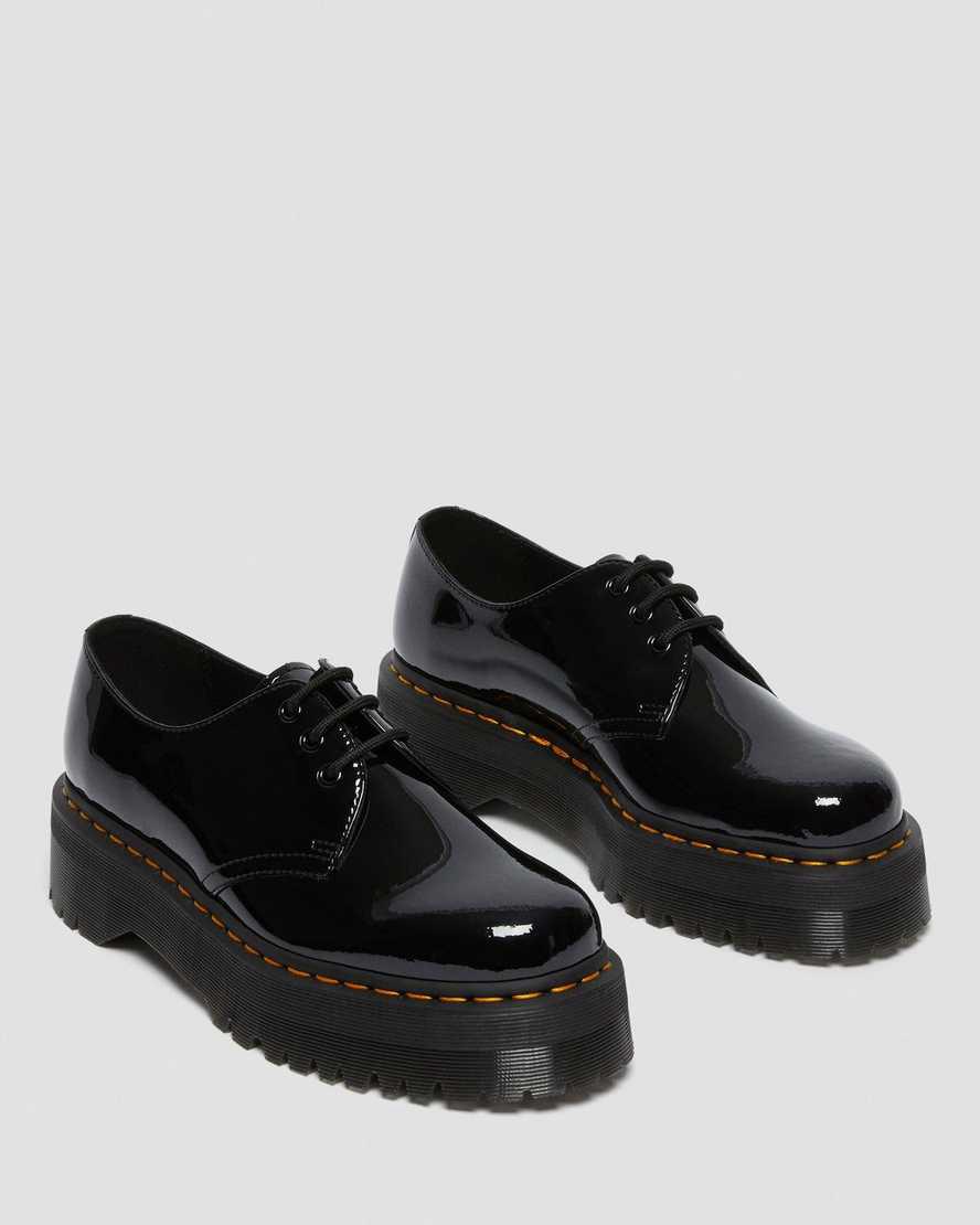 Zapatos Plataforma Dr Martens 1461 Patent Leather Oxford Hombre Negras  España |  58326-BMDG