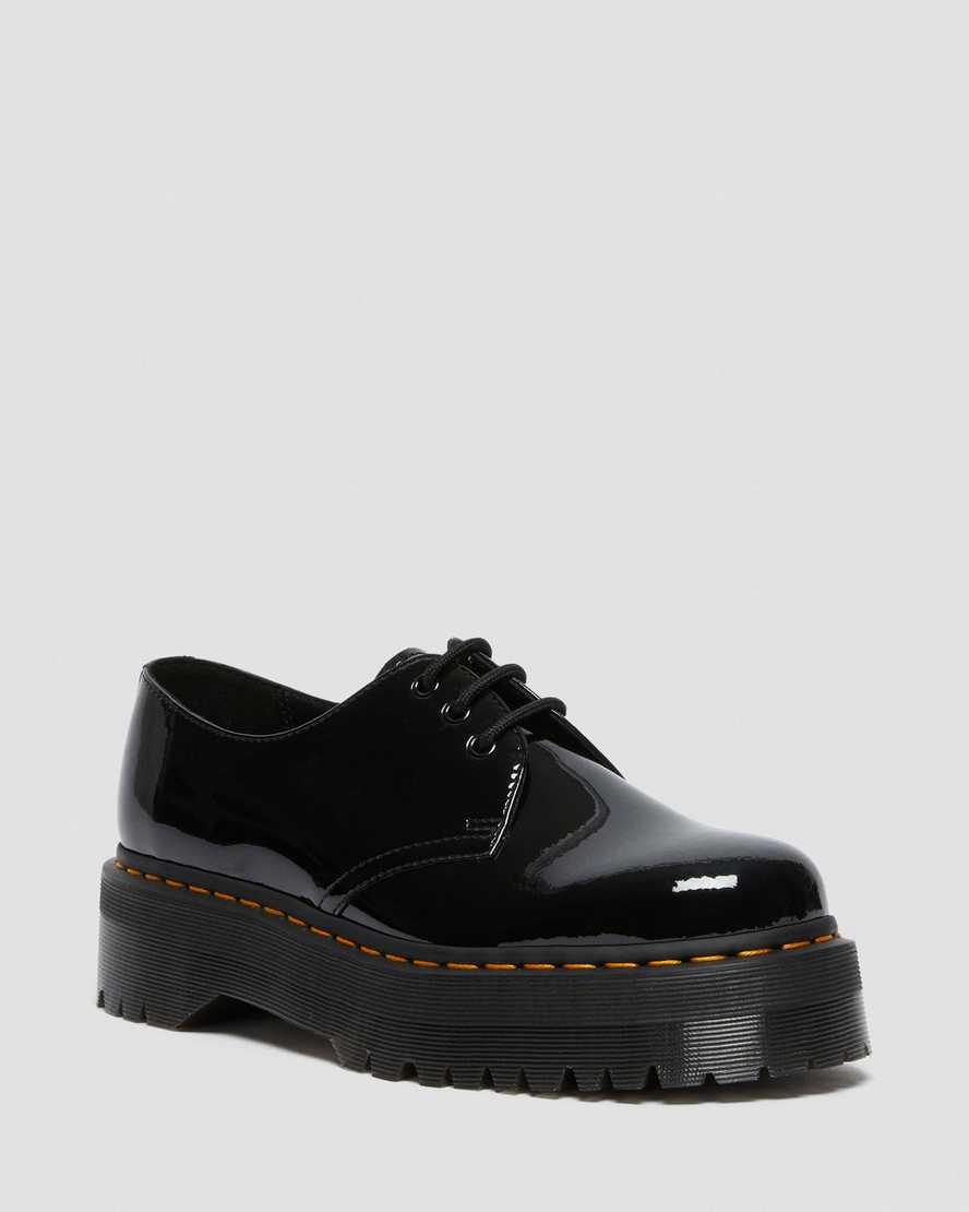 Zapatos Plataforma Dr Martens 1461 Patent Leather Oxford Hombre Negras  España |  58326-BMDG