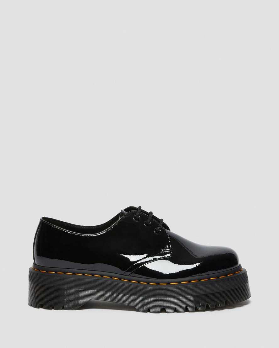 Zapatos Plataforma Dr Martens 1461 Patent Leather Oxford Mujer Negras  España |  93745-AUOI