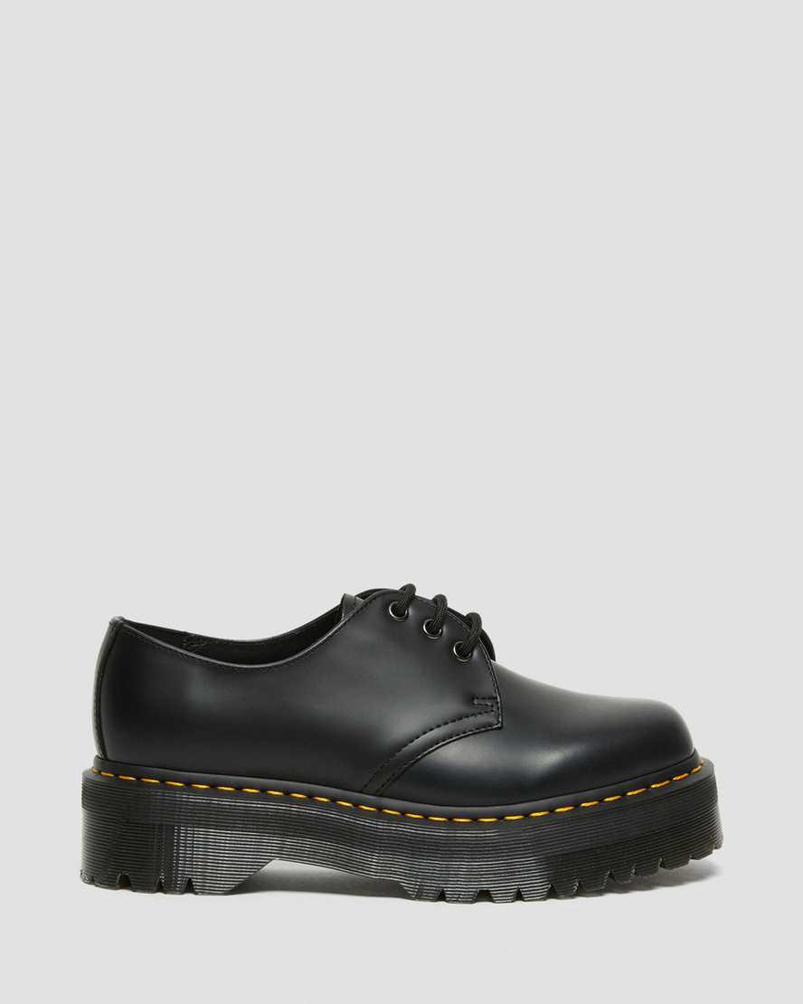 Zapatos Plataforma Dr Martens 1461 Smooth Leather Hombre Negras  España |  75910-NLCI