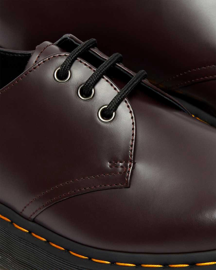 Zapatos Plataforma Dr Martens 1461 Smooth Leather Hombre Burdeos  España |  80546-JOVG