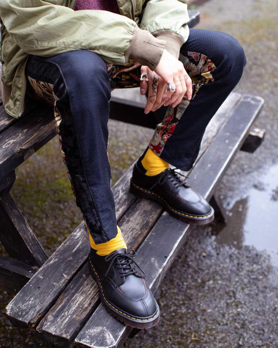 Zapatos Plataforma Dr Martens 2046 Vintage Smooth Leather Oxford Mujer Negras  España |  59024-RSGJ