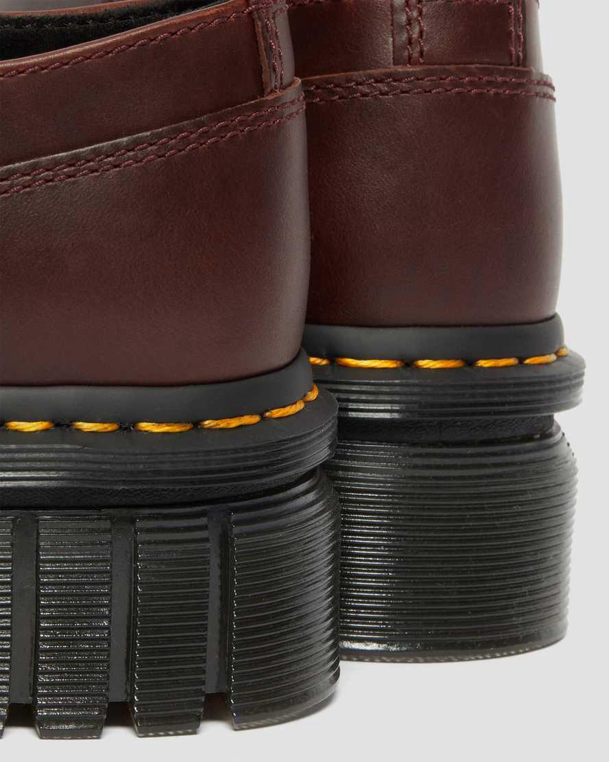 Zapatos Plataforma Dr Martens Audrick Brando Leather Mujer Marrones  España |  42683-MZGX