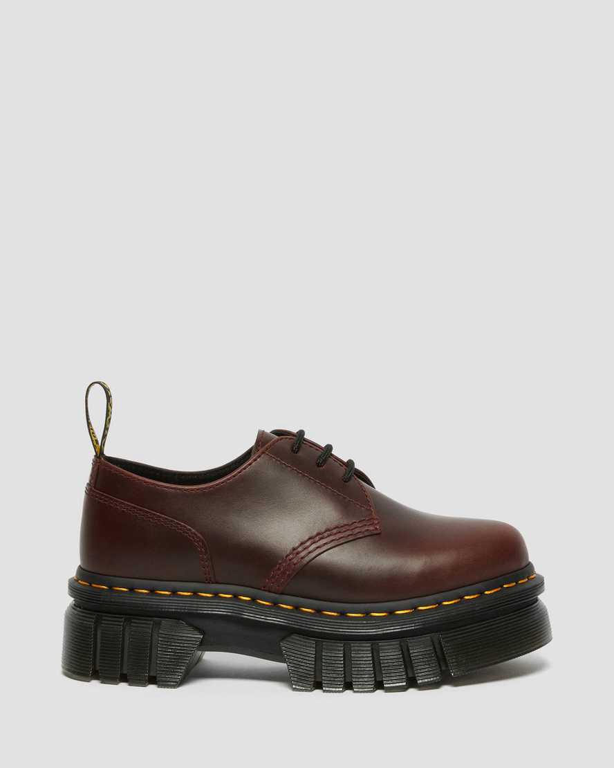 Zapatos Plataforma Dr Martens Audrick Brando Leather Mujer Marrones  España |  42683-MZGX