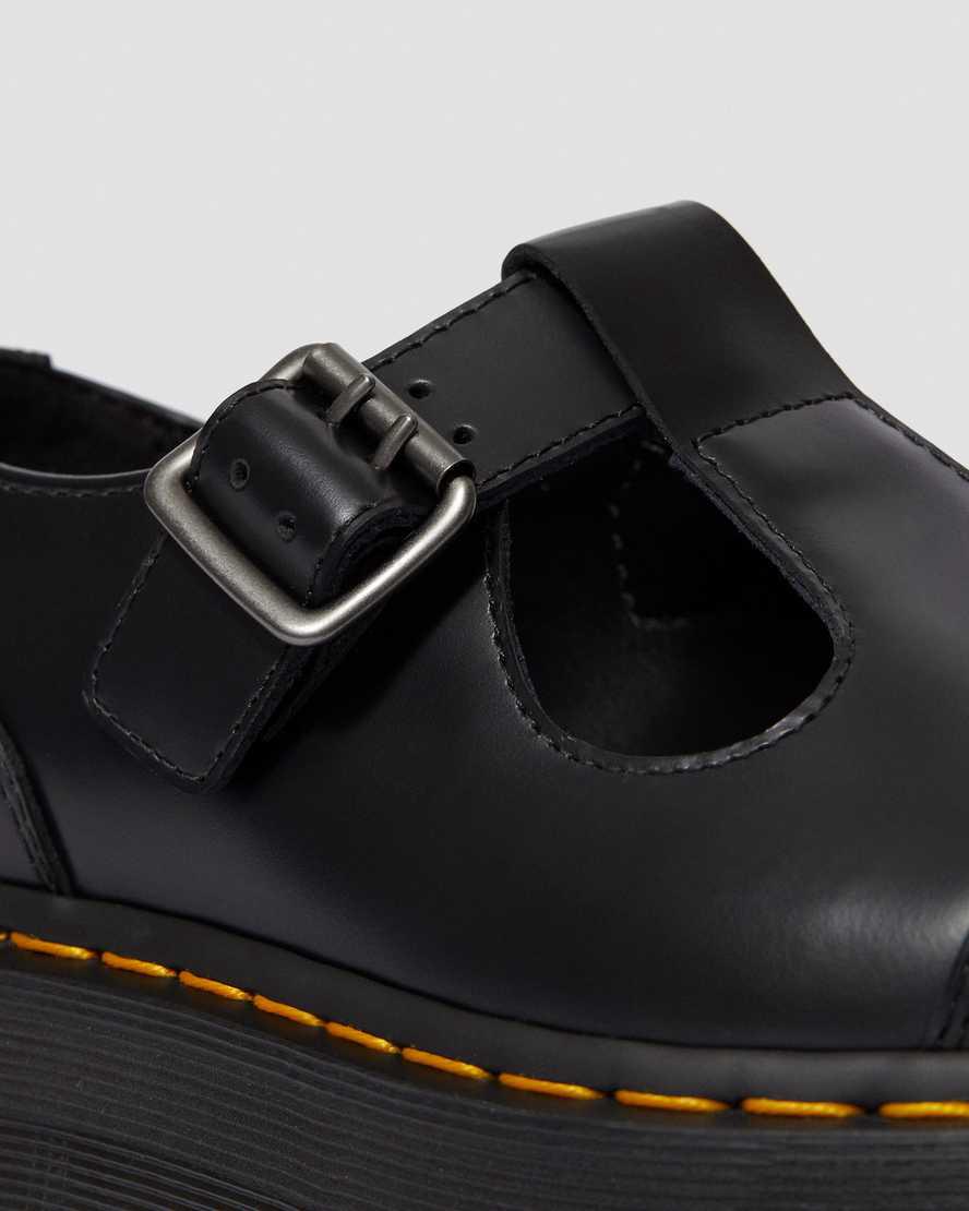 Zapatos Plataforma Dr Martens Bethan Polished Smooth Leather Mujer Negras  España |  06839-FRYD