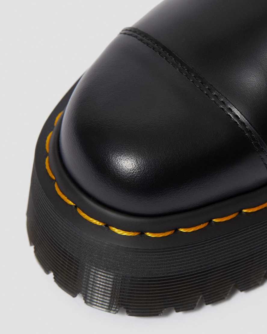 Zapatos Plataforma Dr Martens Bethan Polished Smooth Leather Mujer Negras  España |  06839-FRYD