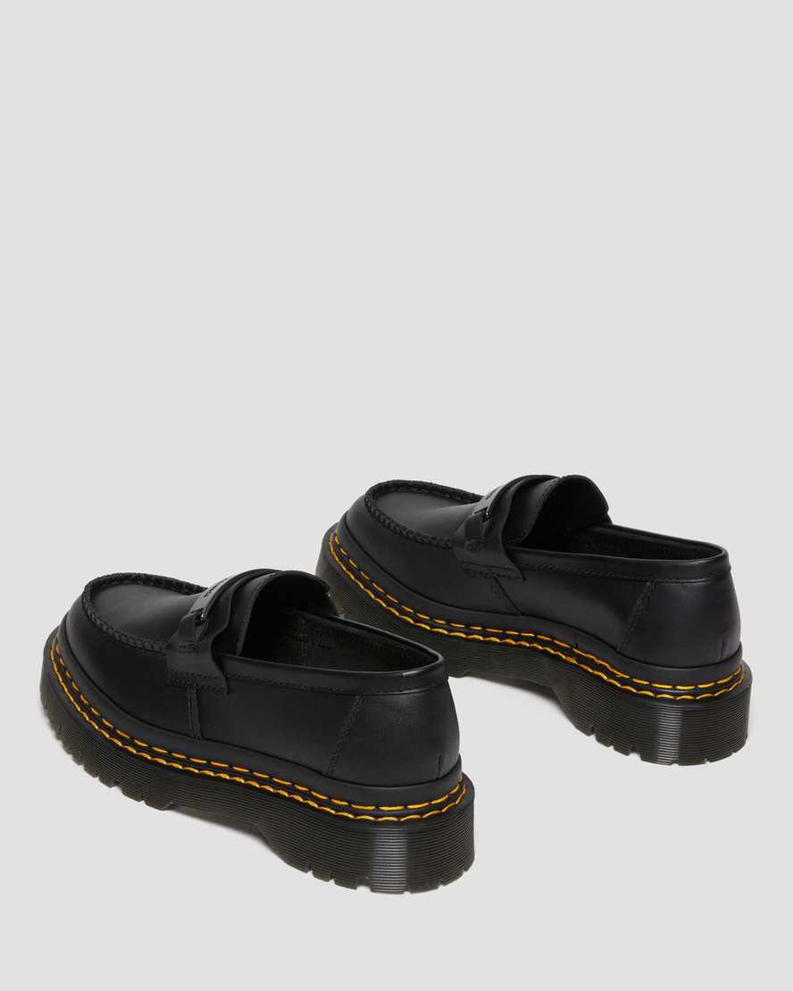 Zapatos Plataforma Dr Martens Penton Bex Double Stitch Leather Loafers  Mujer Negras  España |  87694-VUEY