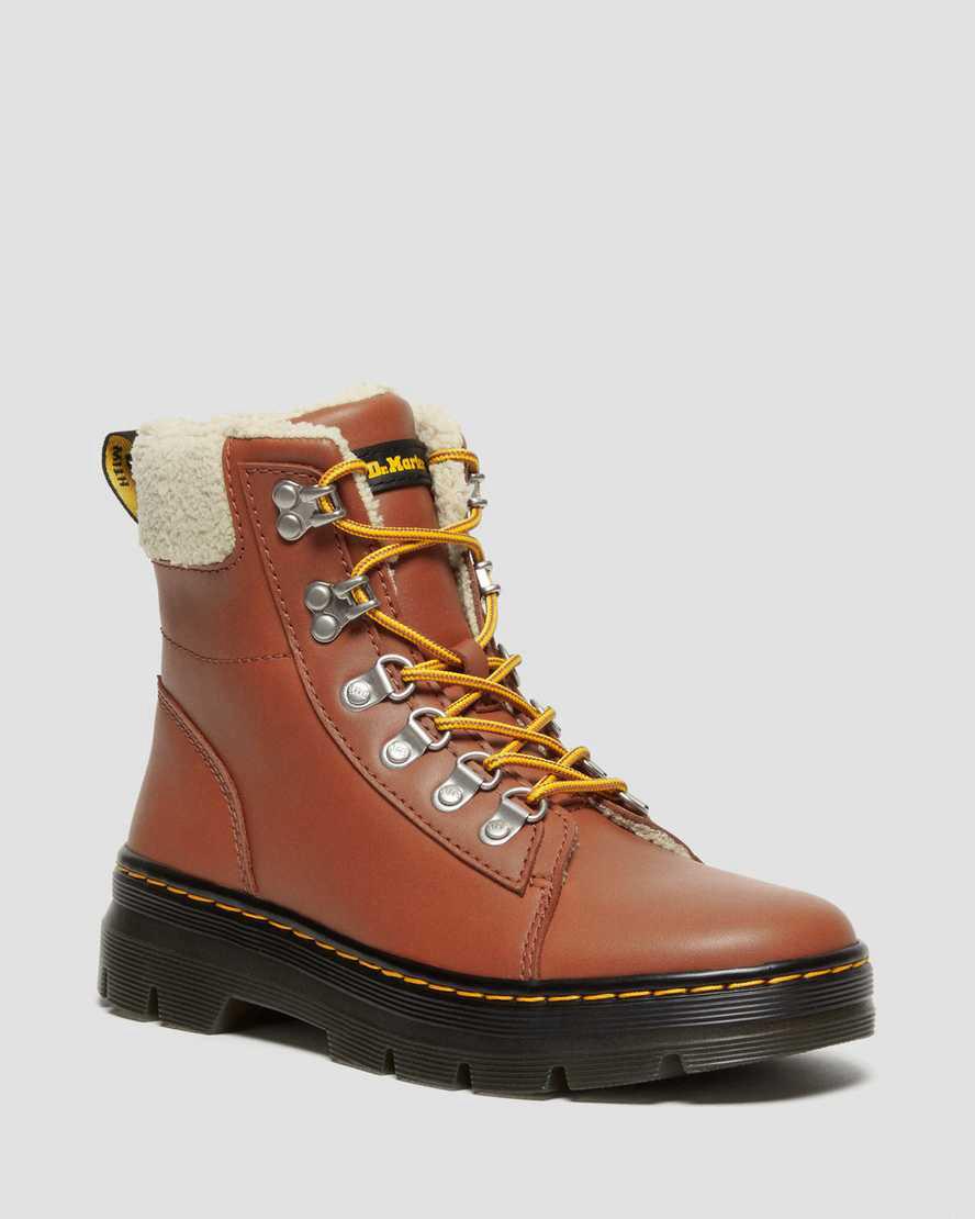 Botas Casuales Dr Martens Combs Faux Fur-Lined Mujer Marrones España | 95846-OXGD