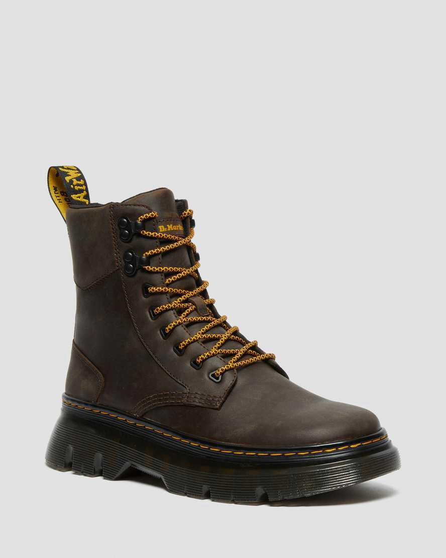 Botas Casuales Dr Martens Tarik Crazy Horse Leather Utility Hombre Marrones Oscuro España | 82063-WMTB