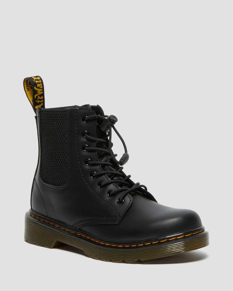 Botas Dr Martens Junior 1460 Harper Leather Niños Negras España | 29718-KJFI