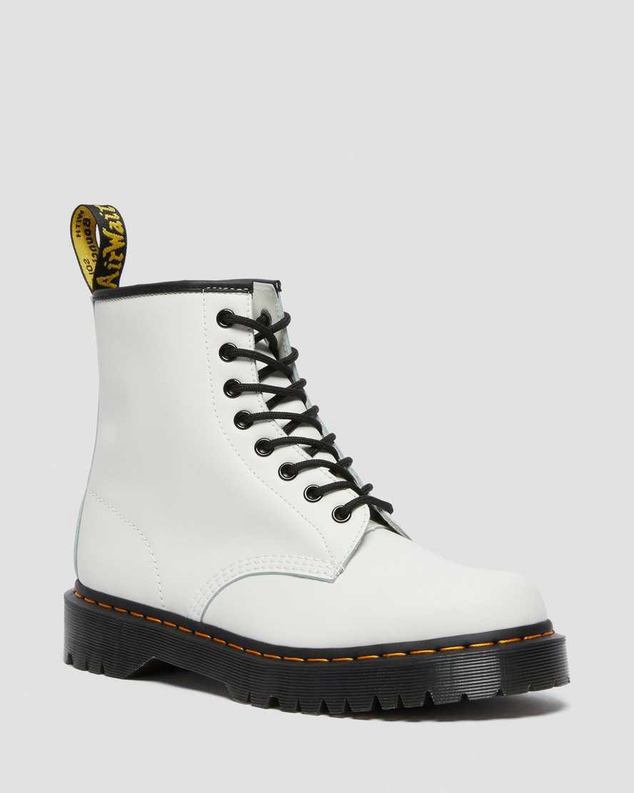 Botas Plataforma Dr Martens 1460 Bex Smooth Leather Mujer Blancas España | 98567-OUXR