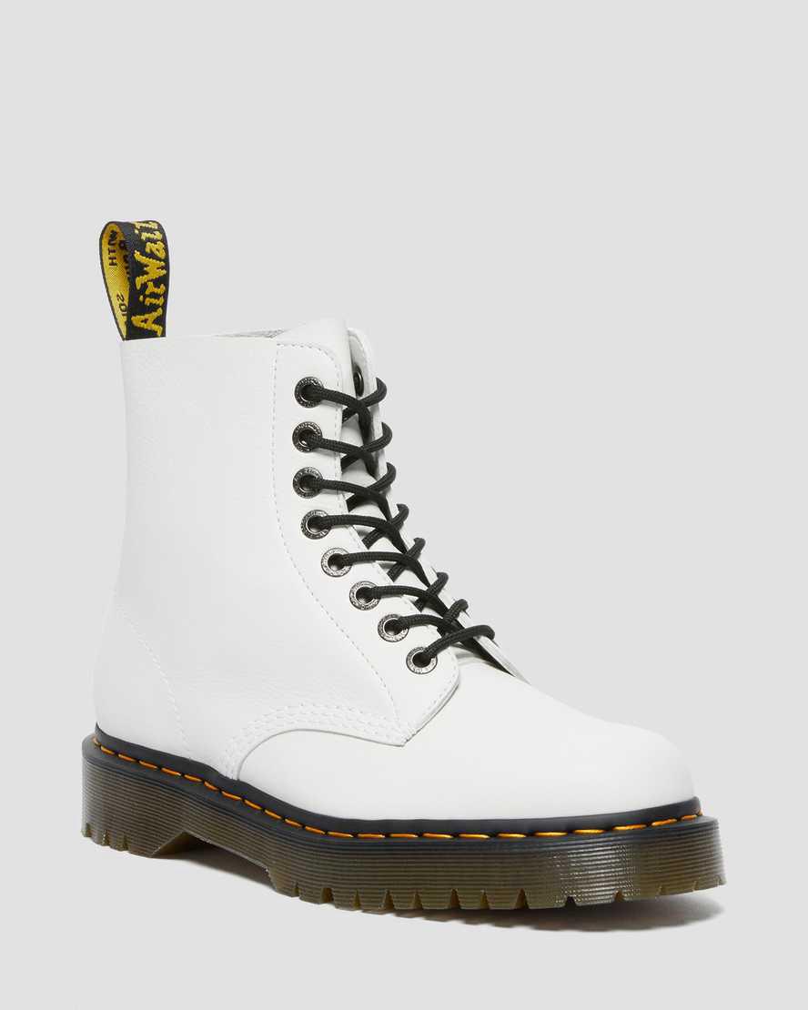 Botas Plataforma Dr Martens 1460 Pascal Bex Pisa Leather Lace Up Hombre Blancas España | 37561-YQSN