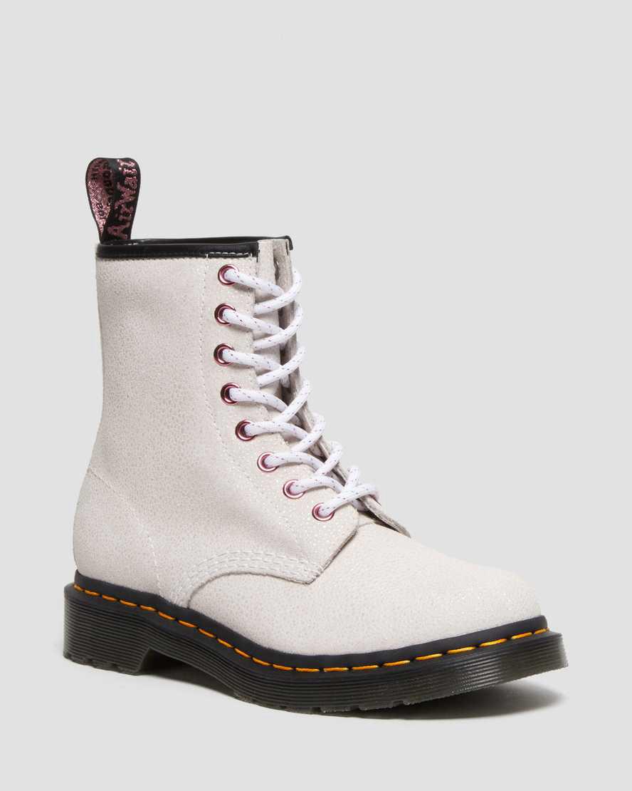 Botas con Cordones Dr Martens 1460 Bejeweled Mujer Blancas España | 37458-NUZJ