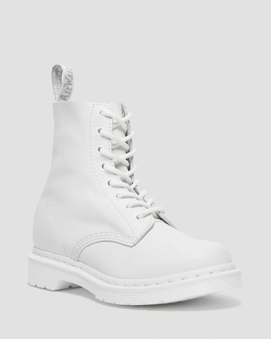 Botas con Cordones Dr Martens 1460 Pascal Mono Mujer Blancas España | 62974-SFTJ